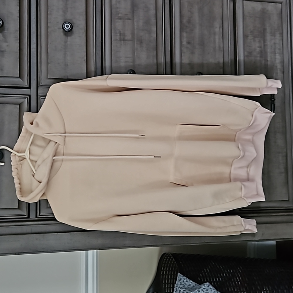 Mens beige colored hoodie large